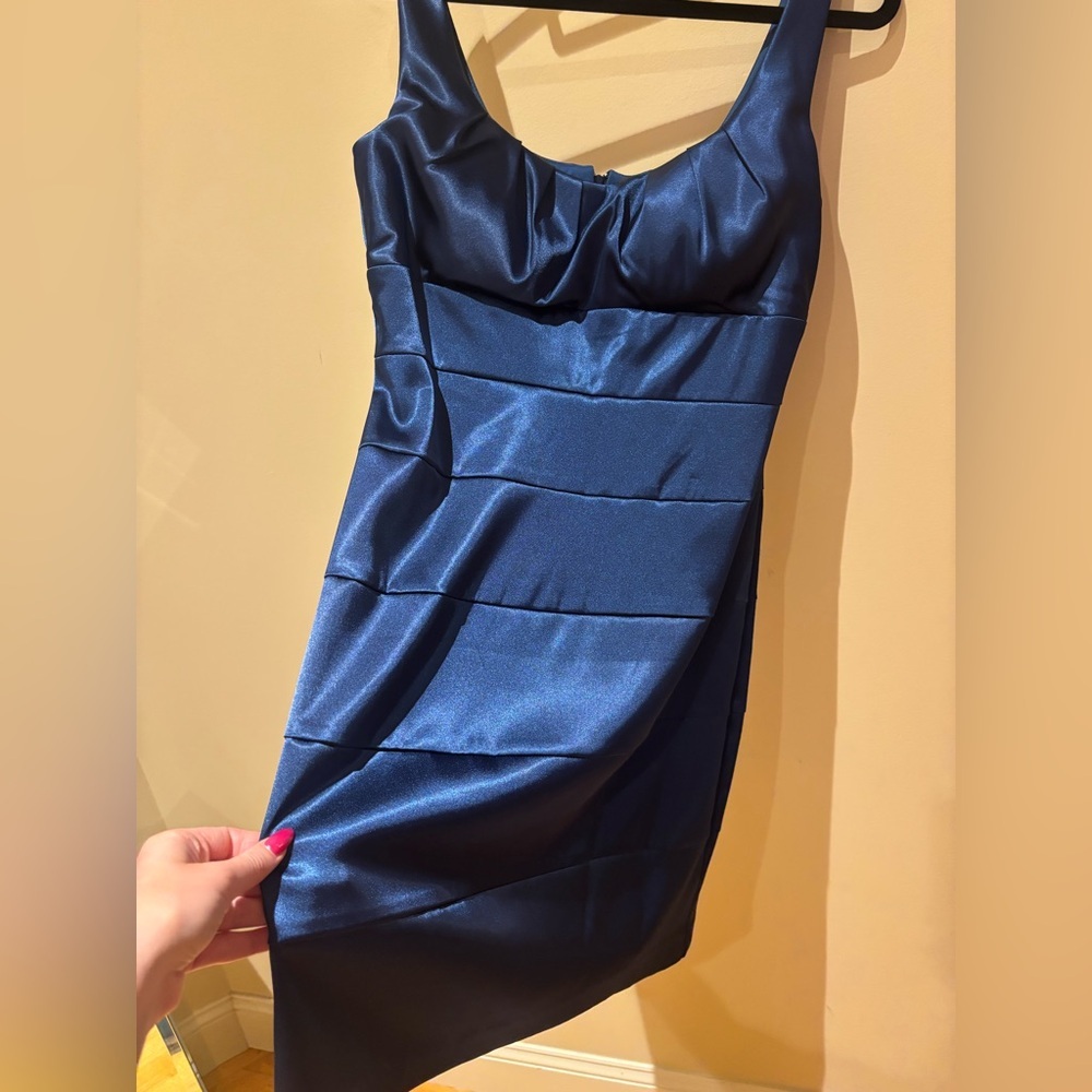 Bisou Bisou Blue Bodycon Mini Dress